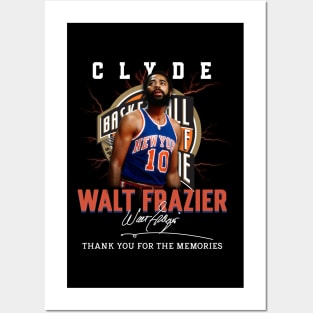 Walt Frazier The Clyde Basketball Legend Signature Vintage Retro 80s 90s Bootleg Rap Style Posters and Art